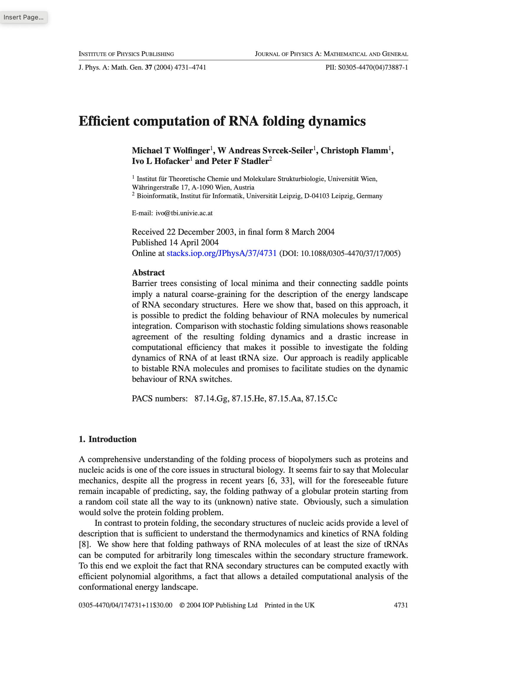 RNA folding dynamics on a coarse-grained energy landscape